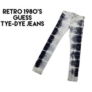 New Retro 1980’s Guess Stonewashed Tye Dye Jeans